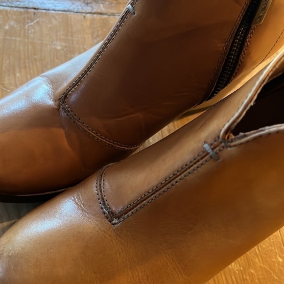 𝅺bussola Reikiavik side zip leather ankle boot toffee tan bootie 39 8.5 - Picture 9 of 16